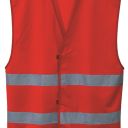 gilet vigile unisexe securite reflect. 100% polyester, 125 g/m² - ts/m a xxl/3xl - rouge