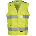 gilet de travail multipoches unisexe haute visibilite flashvision. coton / polyester, 240 g/m². en iso 13688, en iso 471 cl2. ts À 3xl - jaune