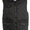 gilet unisexe matelasse multipoches sans manches. 100% polyester, 65 g/m². ts a 3xl - noir