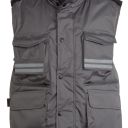 gilet homme badge system ripstop matelasse. 100% polyester ripstop 240t 180 g/m². en iso 13688. ts à 3xl - gris fonce