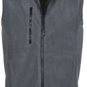 gilet polaire homme chaud / respirant. 100% polyester, 280 g/m². ts à 3xl - gris acier