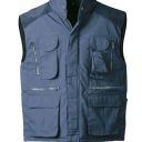 gilet homme matelasse multipoches confort. polyester / coton, 220 g/m² - tm a xxl - marine - destockage 