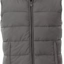 gilet doudoune tech-line unisexe chaud / respirant. 100% polyester effet duvet, 56 g/m². txs à 3xl - gris fonce