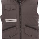 gilet tech-line unisexe matelasse ripstop imper/respirant. 100% polyester ripstop 240t, 200 g/m². txs à 3xl - gris fonce