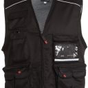 gilet unisexe badge system uni. polyester / coton 190 g/m². en iso 13688. ts à 5xl - noir