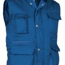 gilet unisexe matelasse multipoches reporter. polyeste / coton, 220 g/m² - ts a xxl - azur