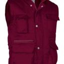 gilet unisexe matelasse multipoches reporter. polyeste / coton, 220 g/m² - ts a xxl - bordeaux