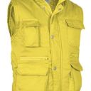 gilet unisexe matelasse multipoches reporter. polyeste / coton, 220 g/m² - ts a xxl - jaune