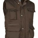 gilet unisexe matelasse multipoches reporter. polyeste / coton, 220 g/m² - ts a xxl - marron