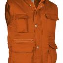 gilet unisexe matelasse multipoches reporter. polyeste / coton, 220 g/m² - ts a xxl - orange