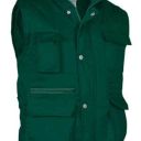 gilet unisexe matelasse multipoches reporter. polyeste / coton, 220 g/m² - ts a xxl - vert bouteille