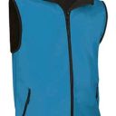 gilet unisexe extreme confort softshell. polyamide / elasthanne / membrane skinbreath, 350 g/m². ts a xxl - cyan
