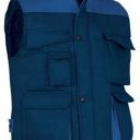 gilet unisexe matelasse multipoches image. polyester/coton, 420 g/m². ts a 3xl - marine/azur