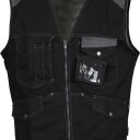 gilet unisexe badge system bicolore. 100% coton twill 250 g/m². en iso 13688. txs à 3xl - noir/gris fonce