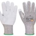 gants de protection anti-coupure cuir 4x44f - ansi cut a7 - hppe, fibre de verre, nylon, elastique, fibre d'acier, cuir bovin. taille 6 à 11