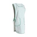 chasuble marion. liens. raye polyester / coton. tu reglable - vert aqua