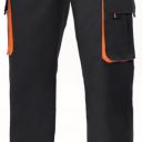 pantalon unisexe combi-duo. 65% polyester / 35% coton, 190 g/m². t34 a 60 - noir/orange