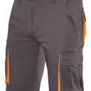bermuda stretch unisexe combi-fluo. 16% polyester / 46% coton / 38% emet, 240 g/m². t34 a 60 - gris orange fluo