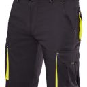 bermuda stretch unisexe combi-fluo. 16% polyester / 46% coton / 38% emet, 240 g/m². t34 a 60 - noir/jaune fluo
