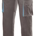 pantalon stretch unisexe combi-duo. 16% polyester / 46% coton / 38% emet, 240 g/m². t34 a 60 - gris/bleu ciel