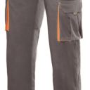 pantalon stretch unisexe combi-duo. 16% polyester / 46% coton / 38% emet, 240 g/m². t34 a 60 - gris/orange