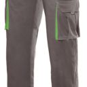 pantalon stretch unisexe combi-duo. 16% polyester / 46% coton / 38% emet, 240 g/m². t34 a 60 - gris/vert