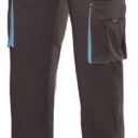 pantalon stretch unisexe combi-duo. 16% polyester / 46% coton / 38% emet, 240 g/m². t34 a 60 - noir/bleu ciel