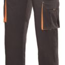 pantalon stretch unisexe combi-duo. 16% polyester / 46% coton / 38% emet, 240 g/m². t34 a 60 - noir/orange