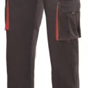 pantalon stretch unisexe combi-duo. 16% polyester / 46% coton / 38% emet, 240 g/m². t34 a 60 - noir/rouge