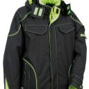 parka softshell hydrofuge et respirant ergowear. softshell 100% polyester, 300 g/m². en iso 13688, en 343. t42 À 62 - noir/vert