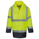 parka 4 en 1 unisexe haute visibilite imper/respirant flashvision. 100% polyester, 180 g/m². en iso 13688, en iso 471 cl3. ts À 5xl - jaune/marine