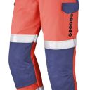 pantalon de travail multirisques haute visibilite atex poches genoux 260. taille 36/38 a 60/62 - rouge/marine