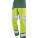 pantalon de travail haute visibilite v-line. coton / polyester. en iso 13688, en iso 20471 cl2. t36/38 À 60/62 - jaune/amazonie