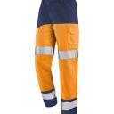 pantalon de travail haute visibilite v-line. coton / polyester. en iso 13688, en iso 20471 cl2. t36/38 À 60/62 - orange/marine