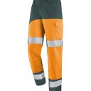 pantalon de travail haute visibilite v-line. coton / polyester. en iso 13688, en iso 20471 cl2. t36/38 À 60/62 - orange/vert us