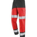 pantalon de travail haute visibilite v-line. coton / polyester. en iso 13688, en iso 20471 cl2. t36/38 À 60/62 - rouge/gris