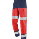 pantalon de travail haute visibilite v-line. coton / polyester. en iso 13688, en iso 20471 cl2. t36/38 À 60/62 - rouge/marine