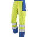 pantalon de travail haute visibilite m-line. polyester / coton. en iso 13688, en iso 20471 cl2. t36/38 a 60/62 - jaune/bugatti