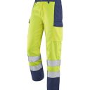 pantalon de travail haute visibilite m-line. polyester / coton. en iso 13688, en iso 20471 cl2. t36/38 a 60/62 - jaune/marine