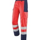 pantalon de travail haute visibilite m-line. polyester / coton. en iso 13688, en iso 20471 cl2. t36/38 a 60/62 - rouge/marine