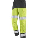 pantalon de travail haute visibilite poche genoux v-line. coton / polyester. en iso 13688, en iso 20471 cl2, en 14404. t36/38 À 60/62 - jaune/gris