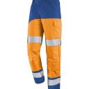 pantalon de travail haute visibilite poche genoux v-line. coton / polyester. en iso 13688, en iso 20471 cl2, en 14404. t36/38 À 60/62 - orange/bugatti