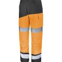 pantalon de travail haute visibilite poche genoux v-line. coton / polyester. en iso 13688, en iso 20471 cl2, en 14404. t36/38 À 60/62 - orange/gris