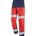 pantalon de travail haute visibilite poche genoux v-line. coton / polyester. en iso 13688, en iso 20471 cl2, en 14404. t36/38 À 60/62 - rouge/marine