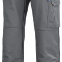 pantalon femme poches genoux 100% metal free kline. coton / polyester, 300 g/m². en iso 13688. t34/36 à 58/60 - gris clair