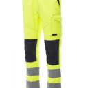 pantalon de travail unisexe haute visibilite poche genoux flashvision. coton / polyester, 240 g/m². en iso 13688, en iso 471 cl2. txs À 3xl - jaune/marine