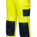 pantalon de travail haute visibilite flexivision bicolore poches genoux. polyester / coton, 300 g/m². en iso 20471 cl2. t36 À 60 - jaune/marine