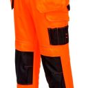 pantalon de travail haute visibilite flexivision bicolore holster poches genoux. polyester / coton, 300 g/m². en iso 20471 cl2. t36 À 60 - orange/noir