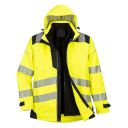 parka 3 en 1 haute visibilite flexivision bicolore polyvalent. 100% polyester, 490 g/m². en iso 20471 cl3, en 343 cl3.1. ts À 4xl - jaune/noir