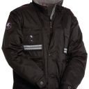 parka homme 2 en 1 badge system ripstop matelasse. 100% polyester ripstop 240t 180 g/m². en iso 13688. txs à 5xl - noir
